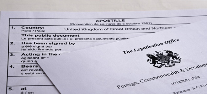 Apostille in UK Gulf Visa